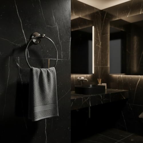 Yuvarlak Krom Havluluk – Duvara Monte Vidalı Metal Havlu Askısı 15×15 cm, Parlak Krom Banyo Aksesuarı