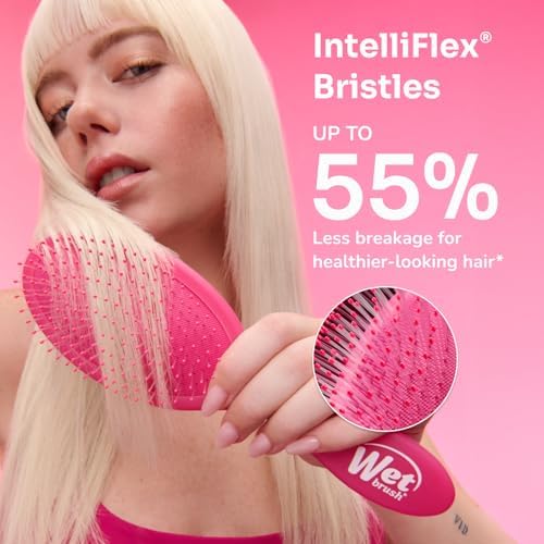 Wet Brush Orijinal Der Saç Fırçası, Amazon Exclusive Aqua- Ultra Yumuşak IntelliFlex Kıllar - Dolaşık Açıcı Saç Fırçası Dolaşıklıklar - Tüm Saç Tipleri (Islak ve Kuru Saç) - Kadın ve Erkek (2'li