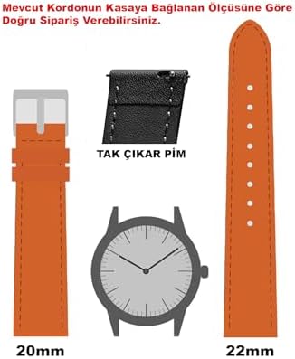 18mm-20mm-22mm-24mm Saat Uyumlu Rolax Desenli Model Deri Saat Kordonu Kayışı