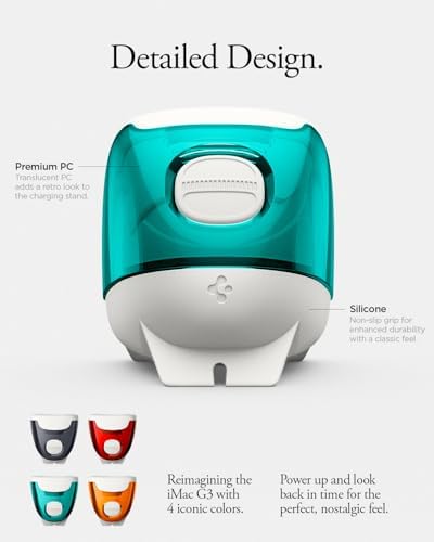 ile Uyumlu Saat Standı C1 Dayanıklı Silikon Malzeme Bondi Blue iMac Tasarım Stand - AMP09339