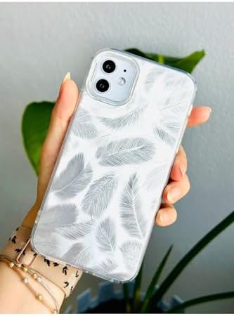 11 ile Uyumlu (12 GÖRÜNÜMLÜ KÖŞELİ) Tüy Renk Geçişli Parlak Silikon Kourmalı Kılıf