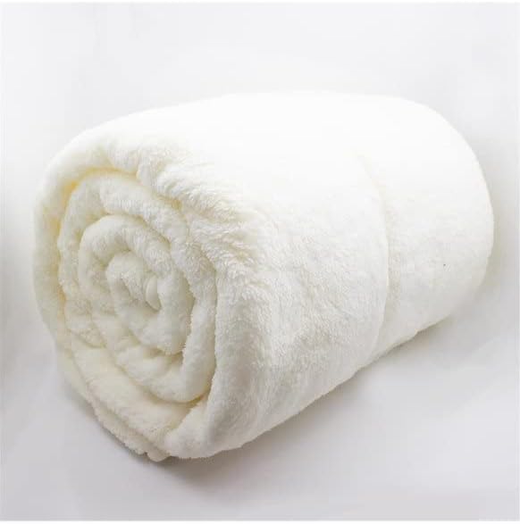 Battaniye, Beyaz Televizyon Battaniyesi, Peluş, Polar Battaniye, Çift Kişilik 220 * 230-Beyaz (beyaz/Çift Kişilik)
