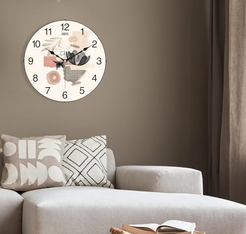 36 Cm Gerçek Cam Sessiz Mekanizma Duvar Saati