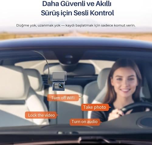 Mini 3 Pro Gen2 2K 1296P WDR 145° Geniş Açı Lens Araç Kamerası + 32GB Hafıza Kartı