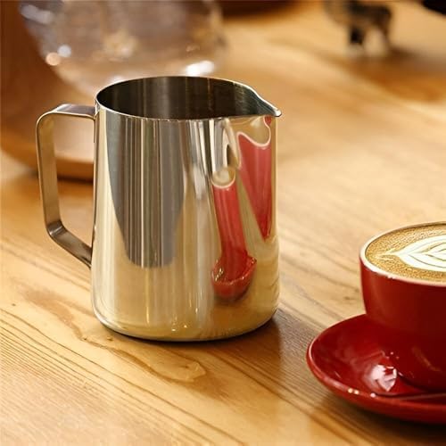 Paslanmaz Çelik Sütlük - Barista Süt Isıtıcı & Köpürtücü | Art Pitcher | Küçük & Büyük Boy Seçenekli, Ocak Üstü Çelik Süt Potu (550 ml)