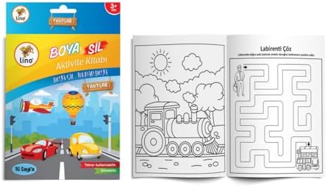 Boya & Sil Aktivite Boyama Kitabı Araçlar