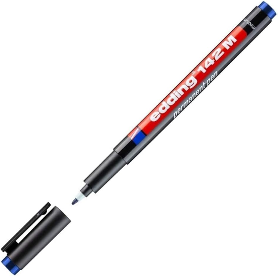 142 M permanent kalem - asetat kalemi - mavi - 1 kalem - yuvarlak uç 1 mm