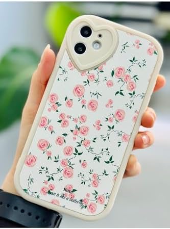 11 ile Uyumlu Kaplama MİNİ ÇİÇEK Tasarımlı Esnek Silikon Kılıf