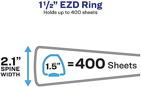 1,5 inç Tek Dokunuşla EZD Halkalı Ağır Hizmet Tipi Bağlayıcı, Mavi (79885)