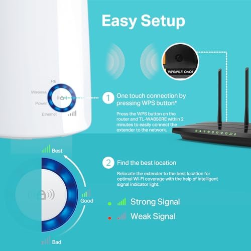 TL-WA850RE, N300 Mbps Wi-Fi Menzil Genişletici, 1 Ethernet Bağlantı Noktalı Wi-Fi Güçlendirici/Hotspot, Access Point Modu, Tüm Wi-Fi Yönlendiriciler ile Çalışır
