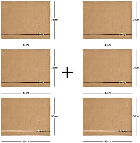 6'lı Jüt Amerikan Servis Seti 45 x 35 cm