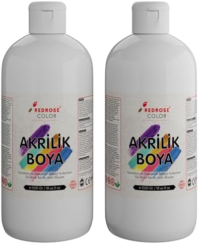 Beyaz Akrilik Boya 2'li Set 2x500gr