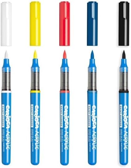 Akrilik Paint Marker Su Bazli Fırça Uçlu 5'Li