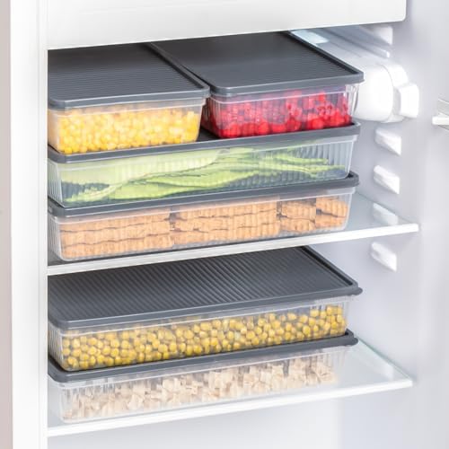 1101 4 lü Dikdörtgen No-Frost Derin Dondurucu Çok Amaçlı Yiyecek Saklama Kabı Seti