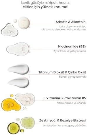 Hassas Ciltler İçin Yüksek Korumalı Leke Karşıtı Pigment Güneş Kremi Uva Uvb Spf50 150 Ml