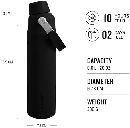 Aerolight IceFlow İçecek Şişesi, Siyah, 0.60 Litre