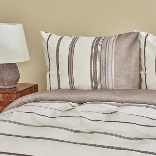 Vetro Terracotta Çift Kişilik İpliği Boyalı Nevresim Takımı