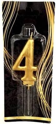 - 4 Yaş Altın Pasta Mumu