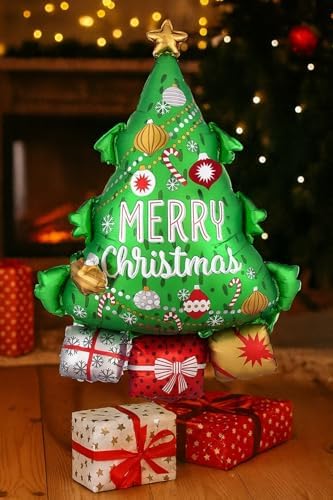 1 Adet Folyo Baba Balonu Yılbaşı Süsü Çam Ağacı Süsleri Yılbaşı Hediyeleri 80-55 cm