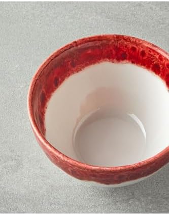 Larry Porselen Kase 10 Cm Kırmızı