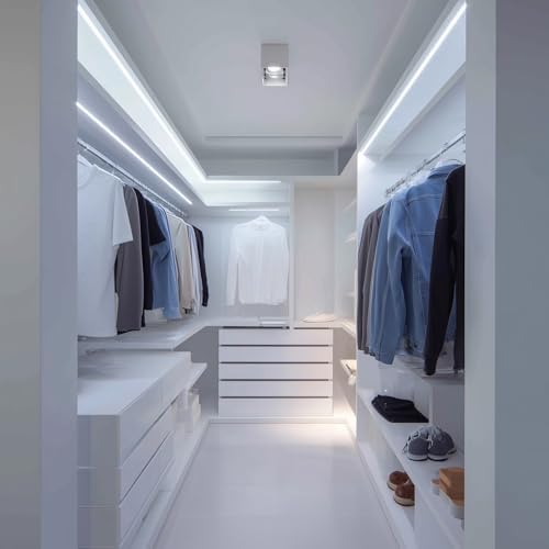 Şerit Led 5 Metre Beyaz - İç Mekan Tak Çalıştır Adaptör Dahil 12v IP20 Yeni Nesil Yüksek Lümen, Tezgah, Dolap, Mutfak, Ayna Aydınlatma için