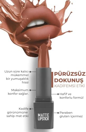 ALIX AVIEN Uzun Süre Kalıcı Yoğun Renk Veren Nemlendirici Parlak Ruj - Glossy Lipstick 305 Rose Apricot
