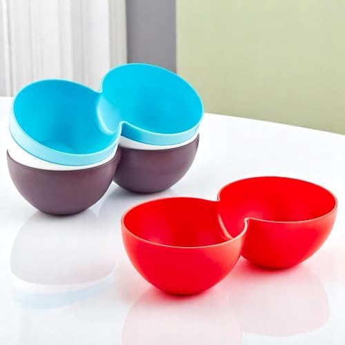 Dekoratif İkili Çerezlik Set, Yuvarlak Tasarım, 250ml x 2, 20 cm, Renkli