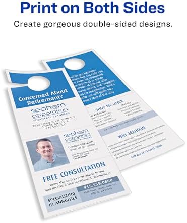 kapı elbise askısı Aufreissbare kart, beyaz mat, 10,8 x 27,9 cm, 80 adet (16150)