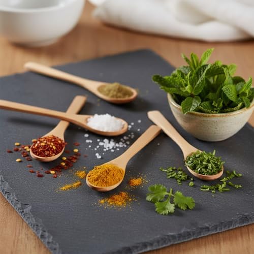 6'lı Doğal Ahşap Mini Servis Kaşığı Seti – 16cm Küçük Baharat, Kahve, Çay, Tatlı ve Bal Kaşığı | Çizmez Dekoratif Ahşap Mutfak ve Masaüstü Aksesuarı | Çok Amaçlı Kullanım