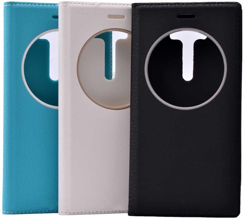 Asus Zenfone 3 Ze552KL Kılıf Kapaklı İç Kısım SilikonPencereli Koruma Kap