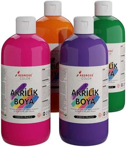 Ara Renkler Akrilik Boya 4'lü Set 4x500 gr
