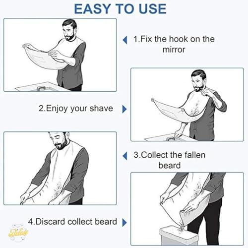 Kişisel Bakım Paketi Sakal ve Saç Örtüsü, Renkli Önlük, Berber Önlüğü, Çok Amaçlı Yıkanabilir Temizlenir Tela Kumaş Unisex