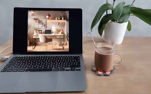 Pati Şeklinde USB Bardak Isıtıcı, Bardak Altı Isıtıcı, Şirin ve Pratik Tasarım, Su Geçirmez Yüzey, Kompakt ve Hafif, Ofis ve Ev Kullanımı İçin İdeal, Enerji Tasarruflu