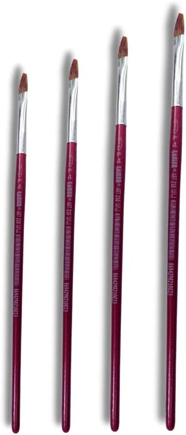 4'lü Akrilik ve Yağlı Boya Fırça Seti