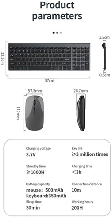 Onezero Kablosuz Türkçe Klavye Mouse Set Şarjlı Klavye Mouse 2.4G USB Dongle ve Bluetooth Bağlantılı Ergonomik Tasarım Kablosuz Keyboard Fare Titanyum Renk ZR609