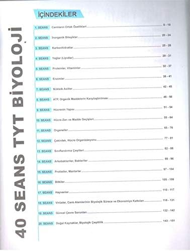 TYT 40 Seansta Biyoloji