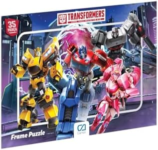 Transformers Lisanslı 35 Parça Çerçeveli 34x24cm Çocuk Puzzle Yapboz Yeni Serisi