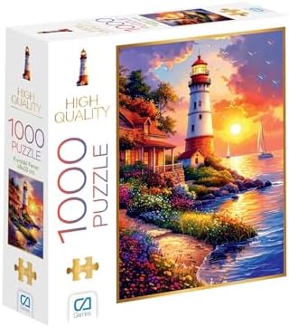 Kıyıdaki Fener 1000 Parça 2,2mm Kalınlık 48x68cm Profesyonel Hobi Puzzle Yapboz Serisi