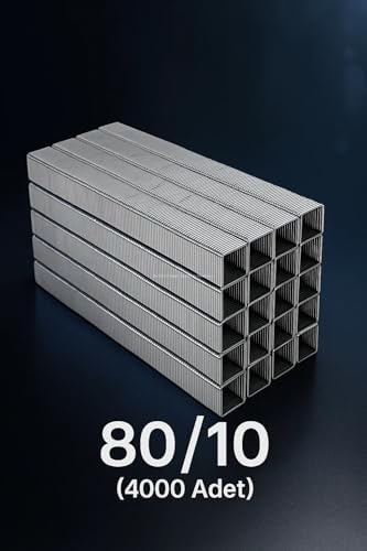 Tel Zımba, Profesyonel, Mobilya, Döşeme, Çakma, Ofis, Atölye, Marangoz Kullanımına Uygun, Zımba Teli (80/10, 4000 Adet)