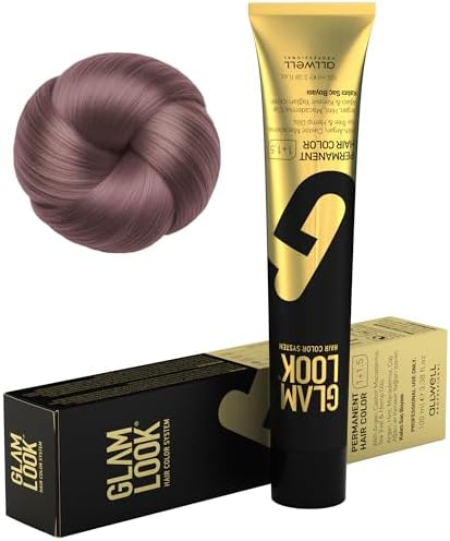 GLAMLOOK Kalıcı Saç Boyası | 8.MR Açık Kumral Metalik Pembe | 100 ml | Koruyucu, nemlendirici, besleyici yağlar, düşük amonyak seviyesi, profesyonel 79 renk