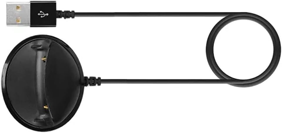 Akıllı Saat USB Şarj Aleti Gear Fit 2 SM-R360 İle Uyumlu Akıllı Saat USB Şarj Kablosu (Siyah)