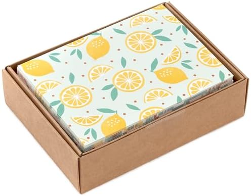 Boş kart çeşitleri, zarflı 24 kart (narenciye, yeşil bitkiler, Gingham, çilek)