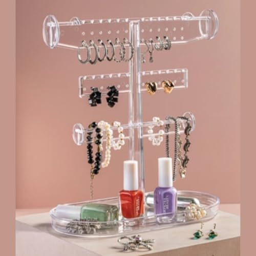Şeffaf Makyaj Malzemesi Organizer Büyük Kristal Çalışma Masası Organizatörü Kozmetik Düzenleme Kutusu Güzellik Malzemesi Düzenleyici, Ofis, İş Yeri Organizeri (Dikey Makyaj Standı)
