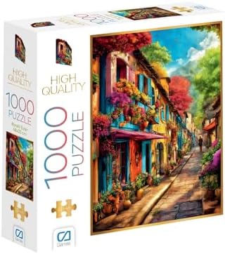 Renkli Evler 1000 Parça 2,2mm Kalınlık 48x68cm Profesyonel Hobi Puzzle Yapboz Serisi