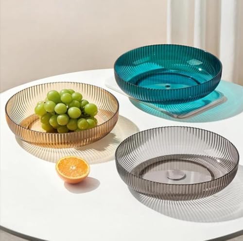 Plastik 28 Cm Sunum Kasesi Meyvelik Salata Kasesi Masa Üstü Sunumluk Çok Amaçlı Kase (Mavi)