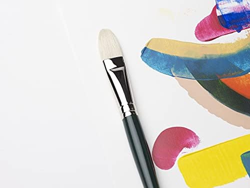 & Newton 5990608 Winton fırça setleri, yağlı boya, akrilik boya ve alkid boya için, yüksek kaliteli domuz kıllarından -3 düz fırça No. 2, 4, 8