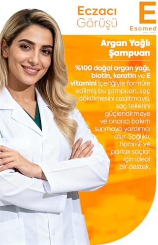 Saç Dökülmesine Karşı Argan Yağlı , Keratin, E Vitamini Ve Bitki Özlü Şampuan 300ml
