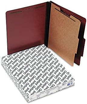 Baskılı Sınıflandırma Dosyası, 1 Bölücü, 5 cm Gömme Bağlantılı, A4 Boy, Kırmızı, 10'lu Paket