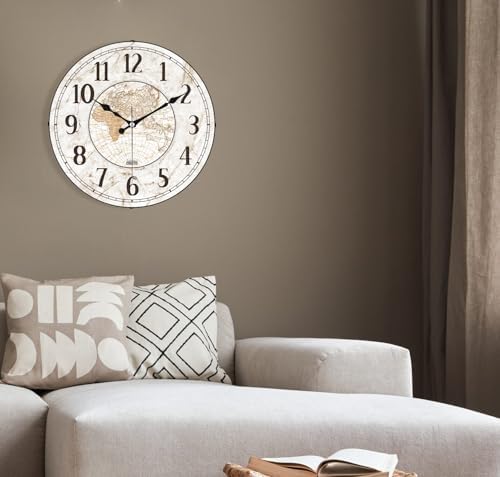 36 Cm Dekoratif Gerçek Cam Sessiz Mekanizma Duvar Saati