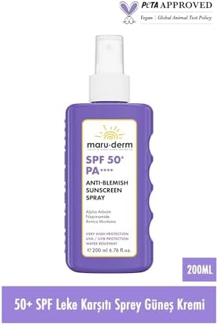 SPF 50+ Leke Karşıtı Vücut Güneş Kremi Spreyi 200 ml